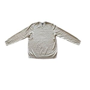 Apt 9 Merino Wool Blend Oatmeal Gray Long Sleeve V Neck Sweater Men’s XXL Tall
